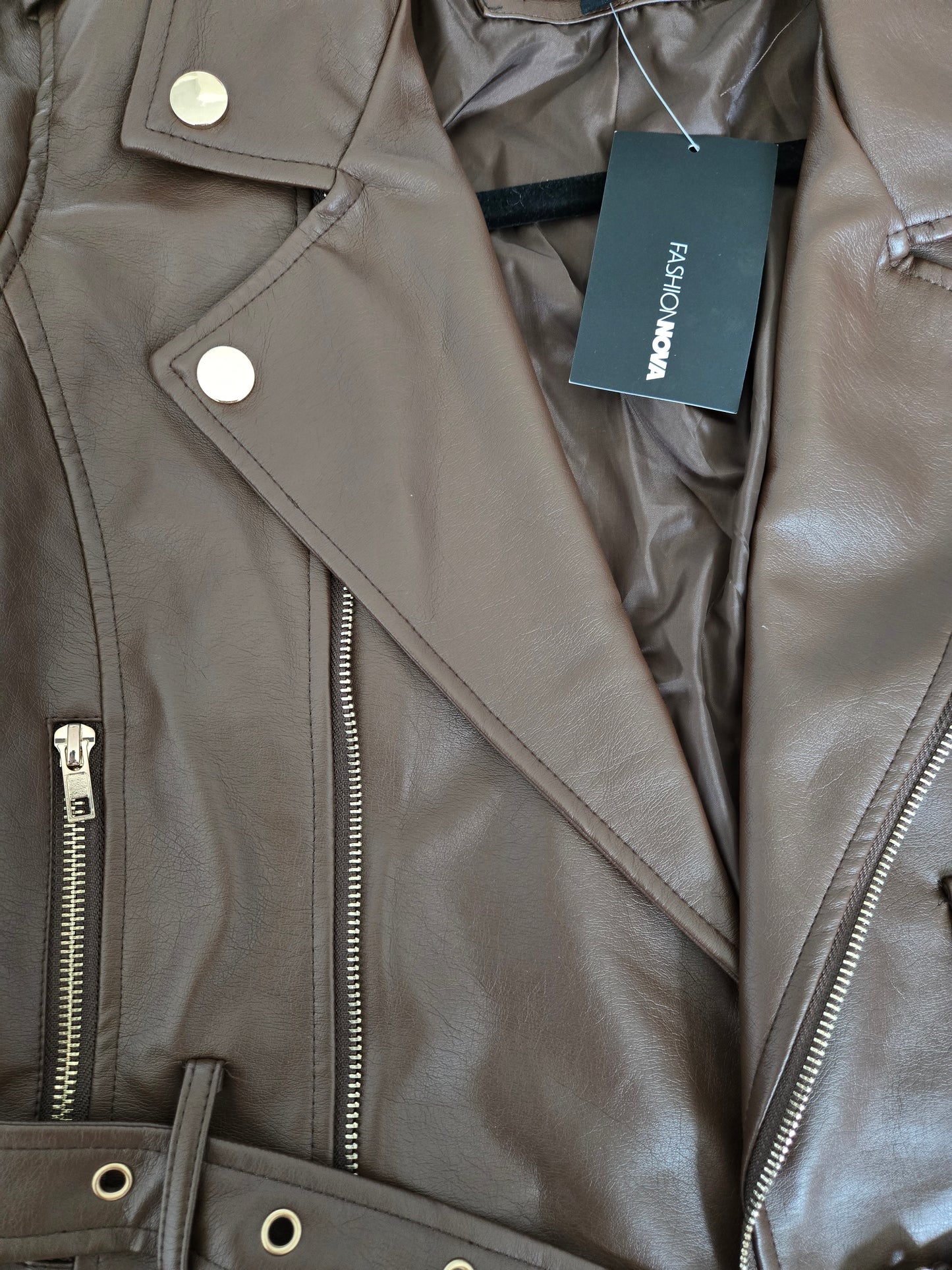 FASHION NOVA Faux Leather Jacket for Women