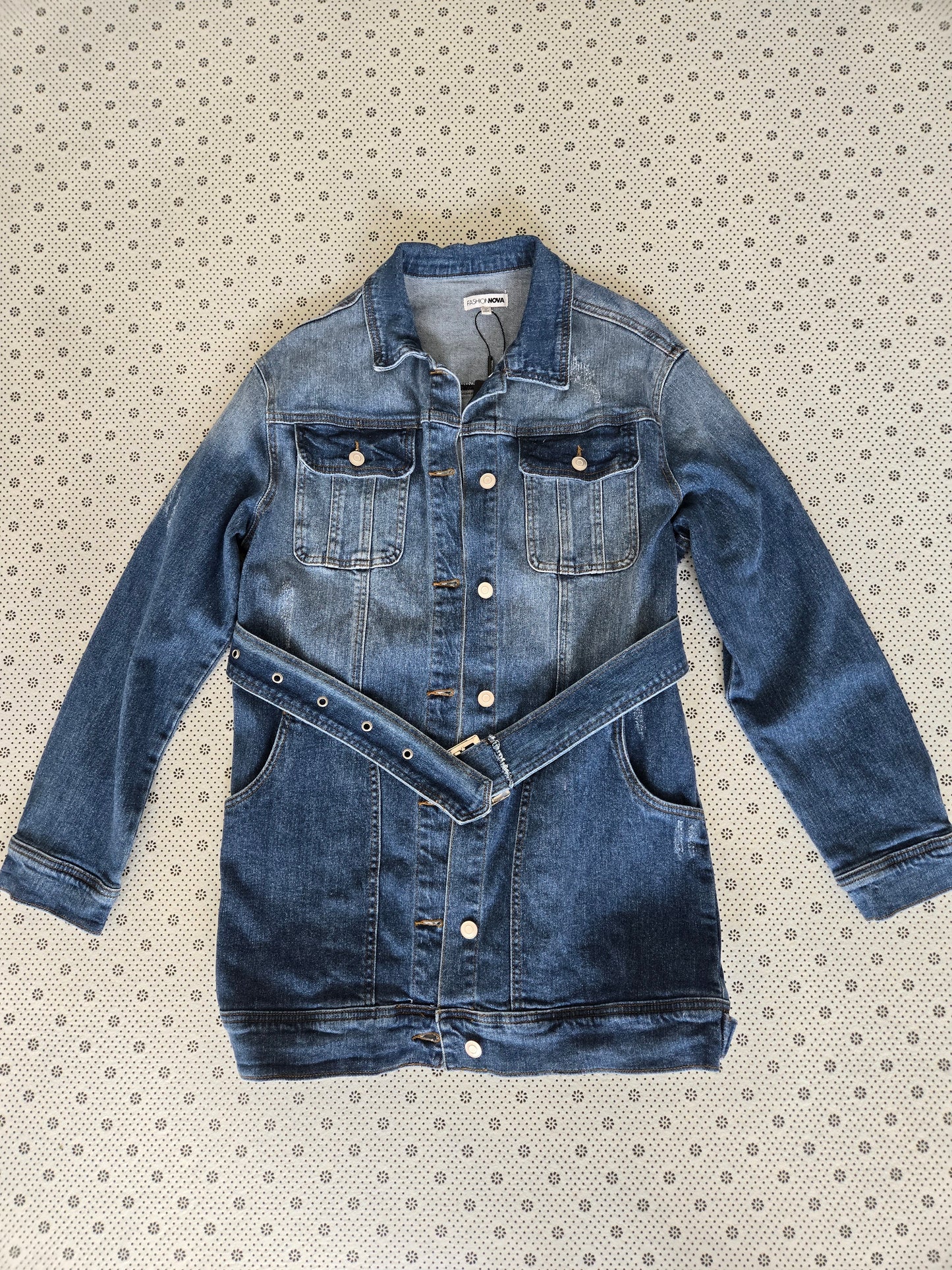 Fashion Nova Long Denim Jacket for Women