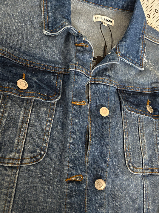 Fashion Nova Long Denim Jacket for Women
