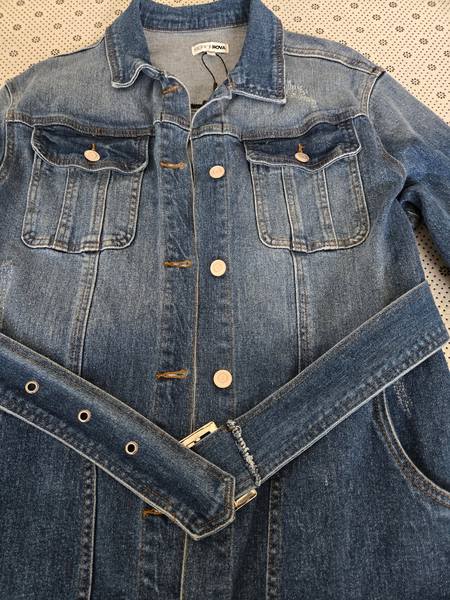 Fashion Nova Long Denim Jacket for Women