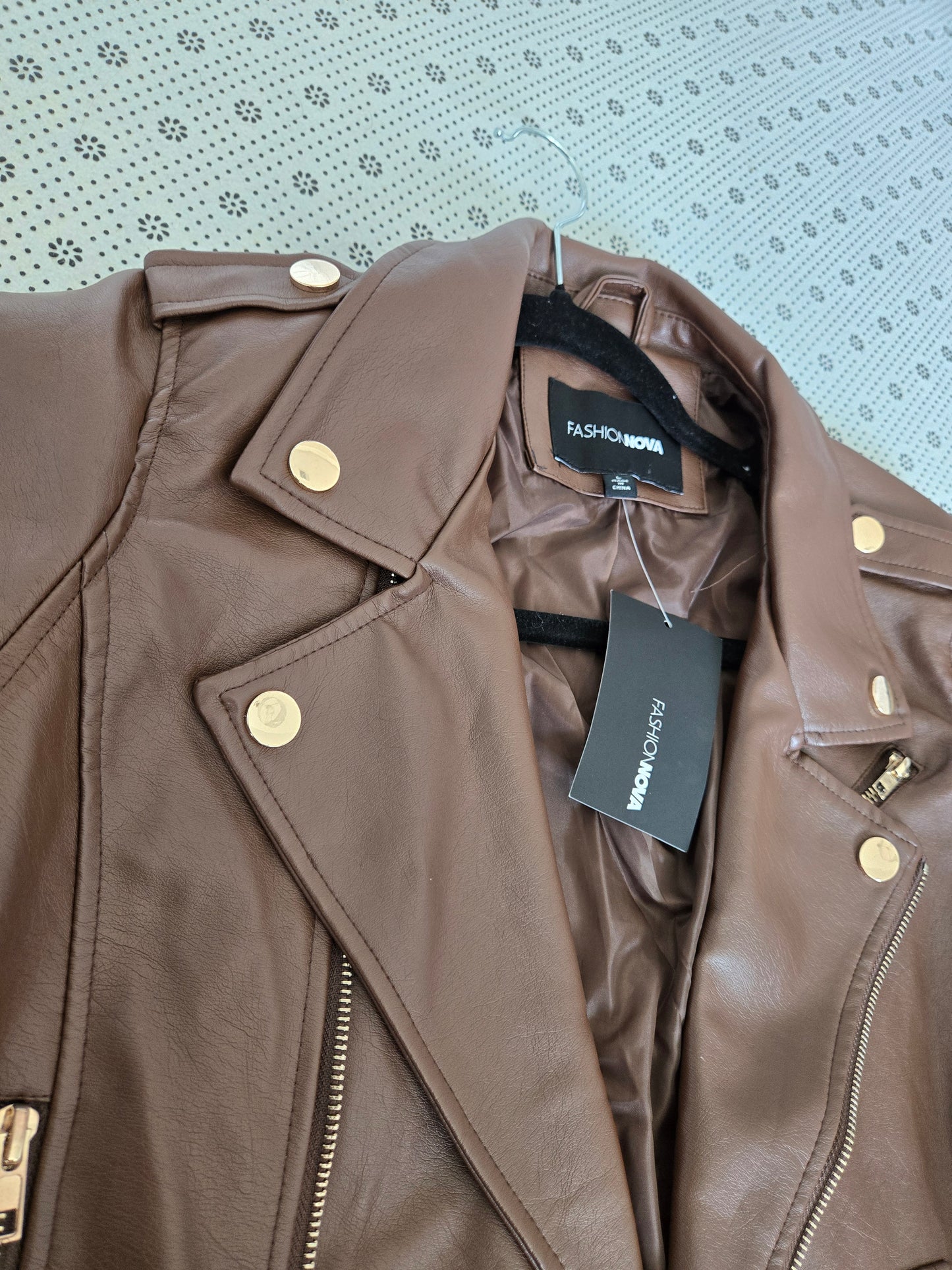 FASHION NOVA Faux Leather Jacket for Women