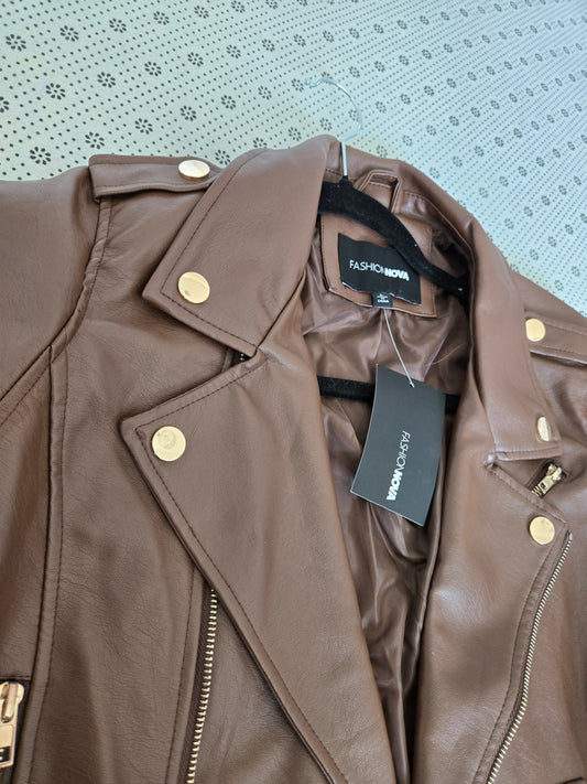 FASHION NOVA Faux Leather Jacket for Women