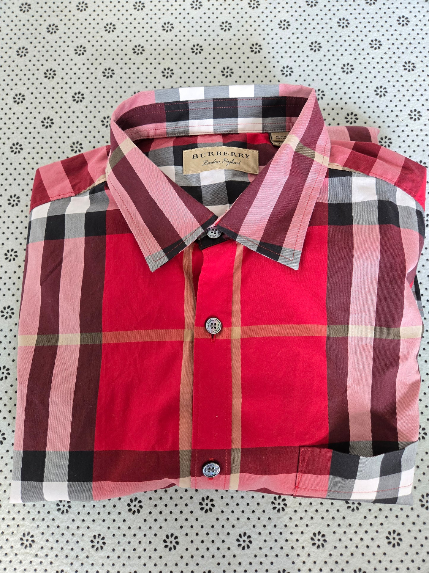 Burberry Red Chequered Shirt